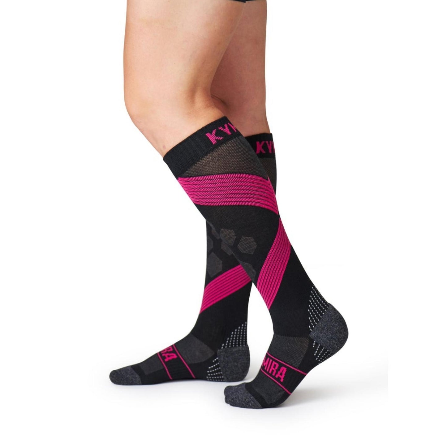 KYMIRA Infrared Compression Socks - Black/Pink